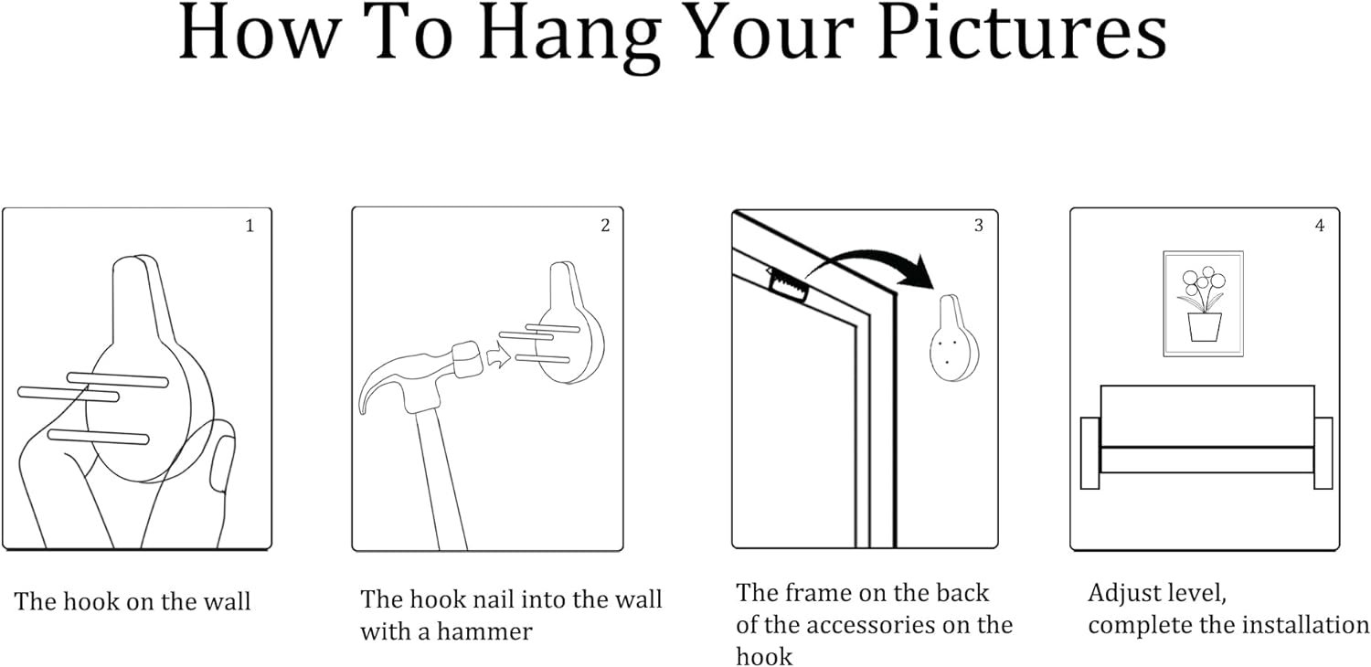 Bedroom Decor Canvas Wall Art Flower Pattern Prints Bathroom Abstract Pictures Modern Navy Framed Wall Decor Artwork for Walls Hang for Bedroom 4 Pieces Wall Decoration Size 14x14 Each Panel - Image 8