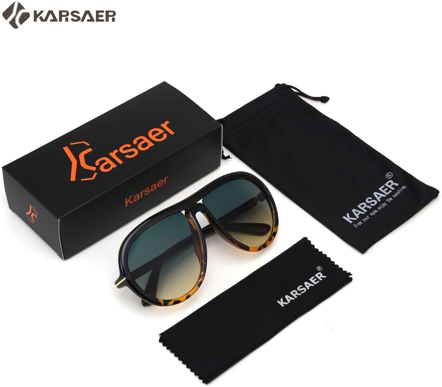 Karsaer Oversized Vintage Aviator Sunglasses for Men Women，Big Retro Round Aviator Sunglasses K7132 - Image 8