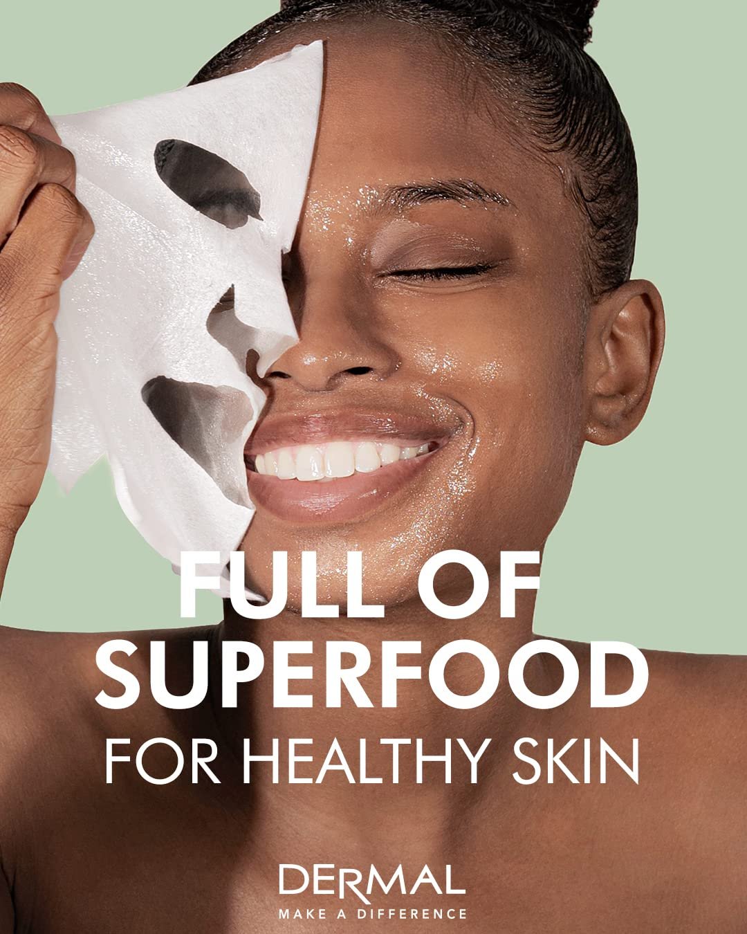 DERMAL Super Food Face Masks Skincare- 12 Pack Facial Sheet Mask for a Glowing Refreshing Skin- Moisturizing Sheet Masks for Face Enriched with Natural Ingredients for All Skin Types - Image 8