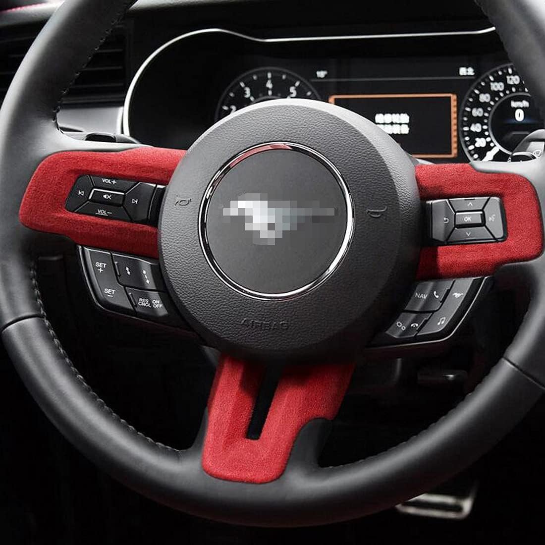 Steering Wheel Button Emblem 3D Red Trim Sticker Roadster Interior Decorative Accessories for Mustang 2015 2016 2017 2018 2019 2020 2021 2022 2023 - Image 4