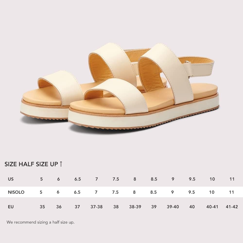 Nisolo Go-To Flatform Sandals for Women - Great Spring & Summer Womens Wedge Sandals - Memory Foam & Shocking Absorbing Wedges for Women - Ultra Comfortable & Breathable Wedge Sandal - Easy On & Off - Image 8