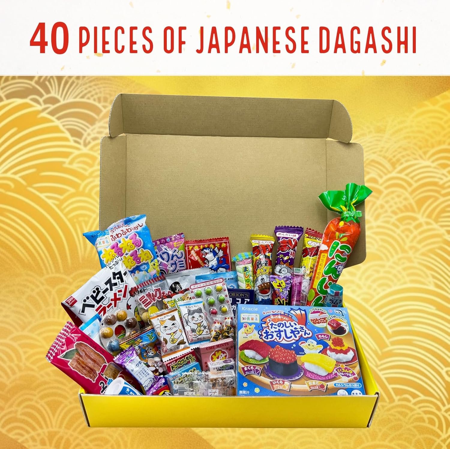 Japanese Snack Assortment 40 pcs of 32 types Full of "DAGASHI", "OHIMESAMA Snack Selection" (L) - Image 3