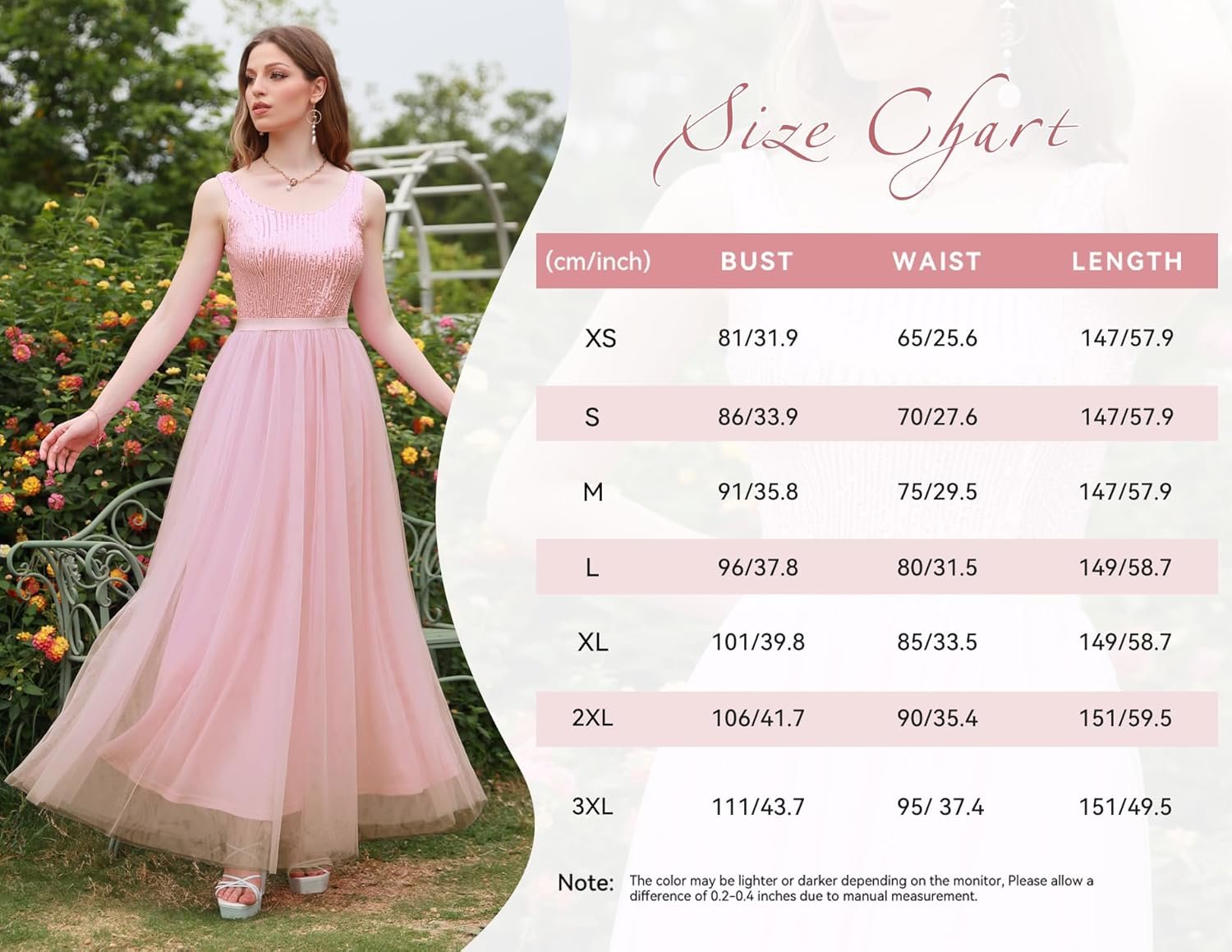 BeryLove Sequin Dress for Woman Vintage A Line Wedding Formal Swing Mesh Dress Sleeveless Cocktail Maxi Gowns - Image 7