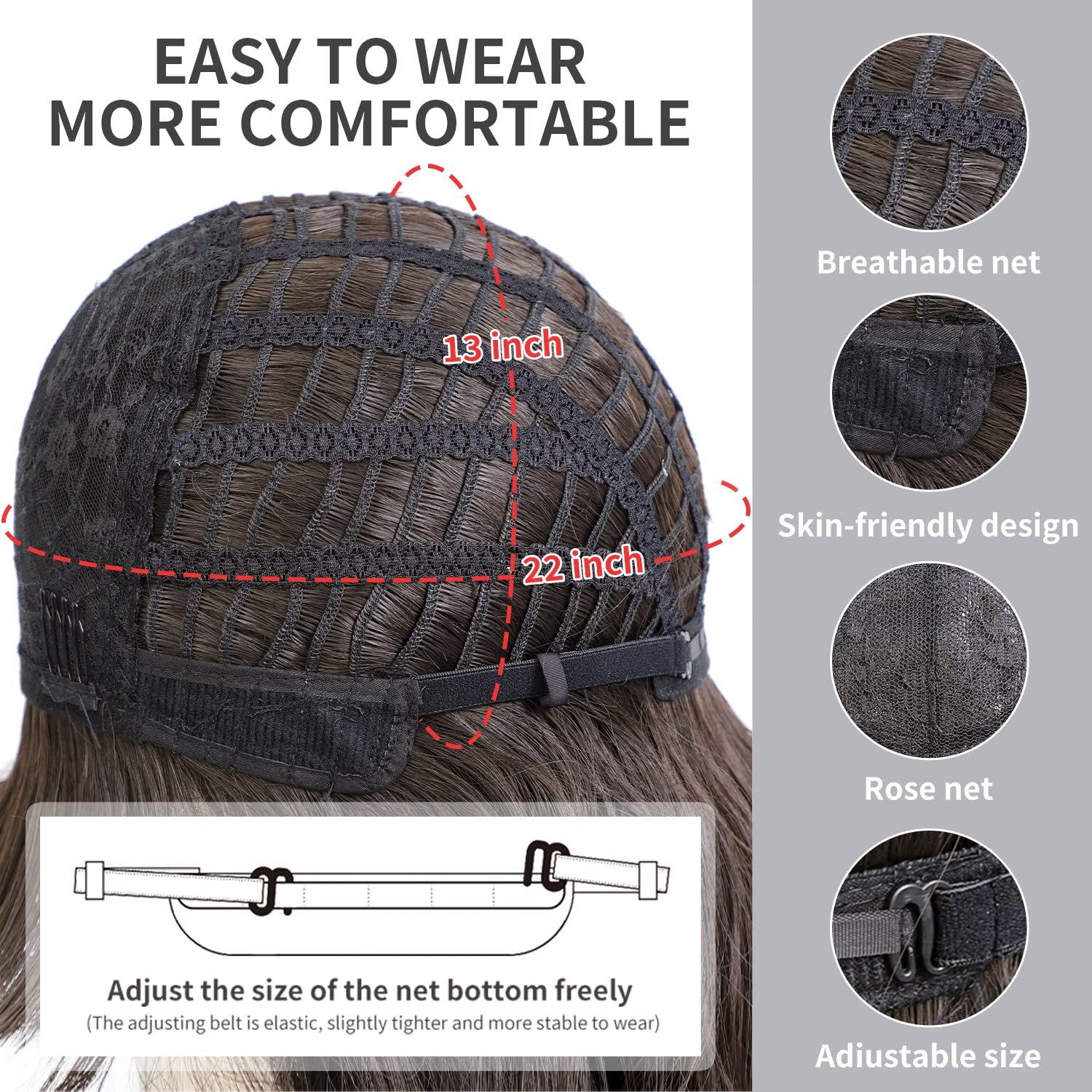 Nnzes Short Bob Wig with Bangs for Women Shoulder Length Bob Curly Wig Dark Brown Wavy Wig Synthetic Heat Resistant Fiber Hair for Daily Party Use - Image 6