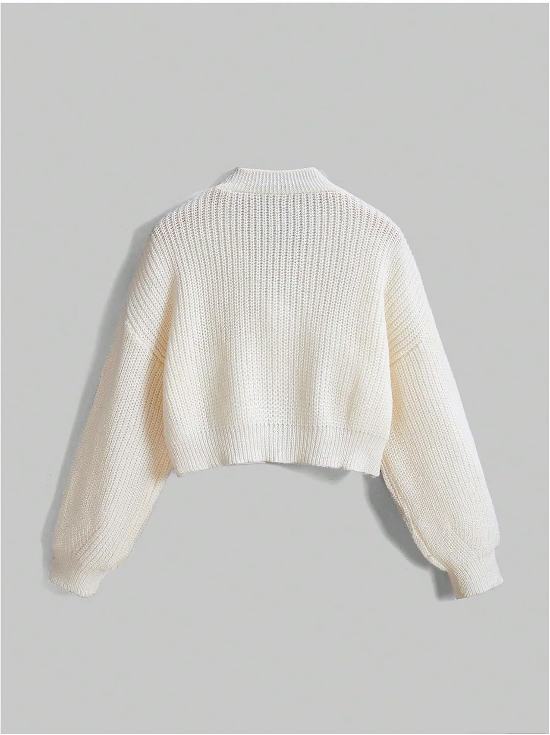 GORGLITTER Women's Cute Bow Cardigan Sweater Long Sleeve V Neck Button Down Pullover Top - Image 3