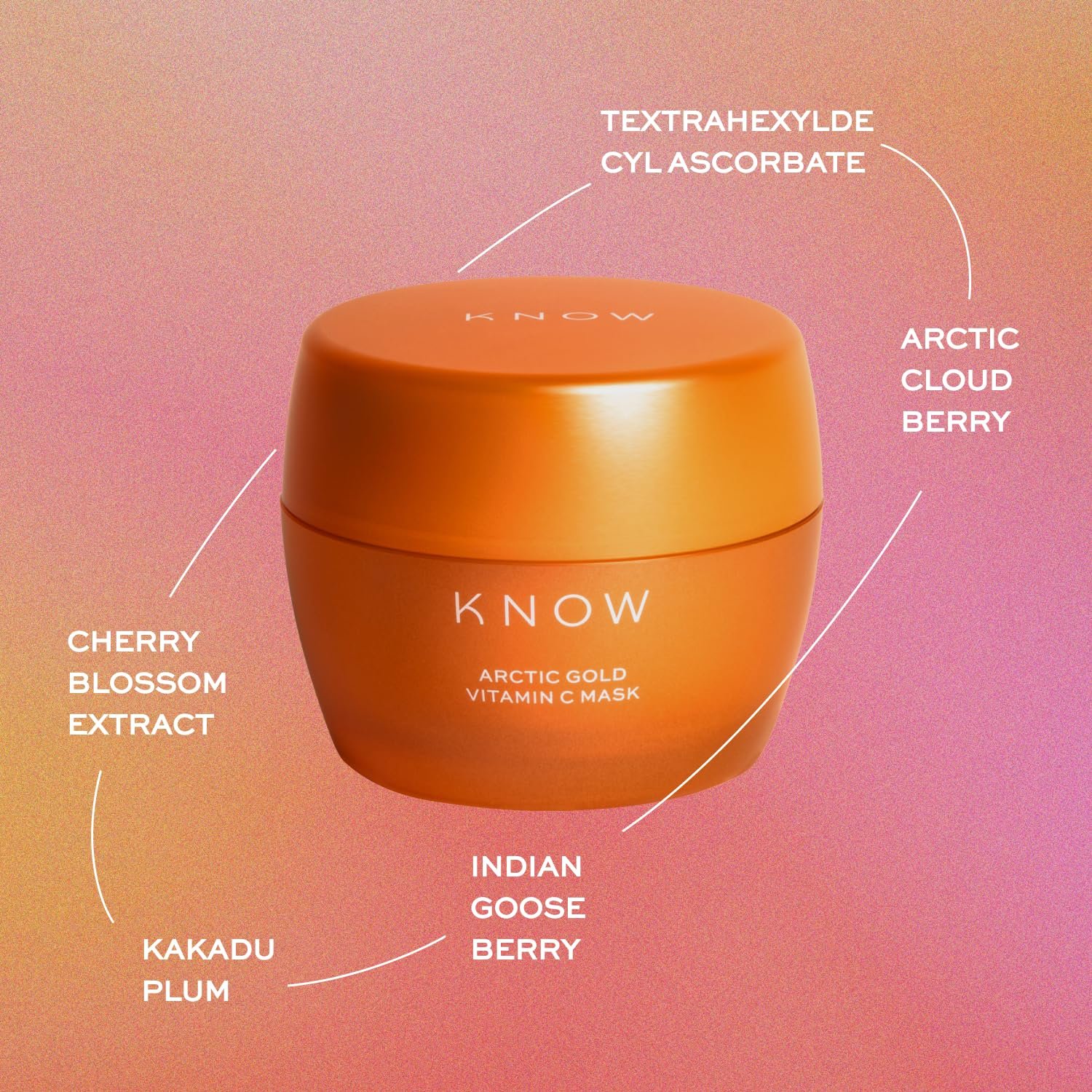 KNOW Beauty Arctic Gold Vitamin C Mask - Brighten Dull Skin, Remove Dark Spots and Pigmentation, Reverse Sun Damage, Boost Collagen, For All Skin Types - With Cloudberry and Tetrahexyldecyl Ascorbate - Image 8