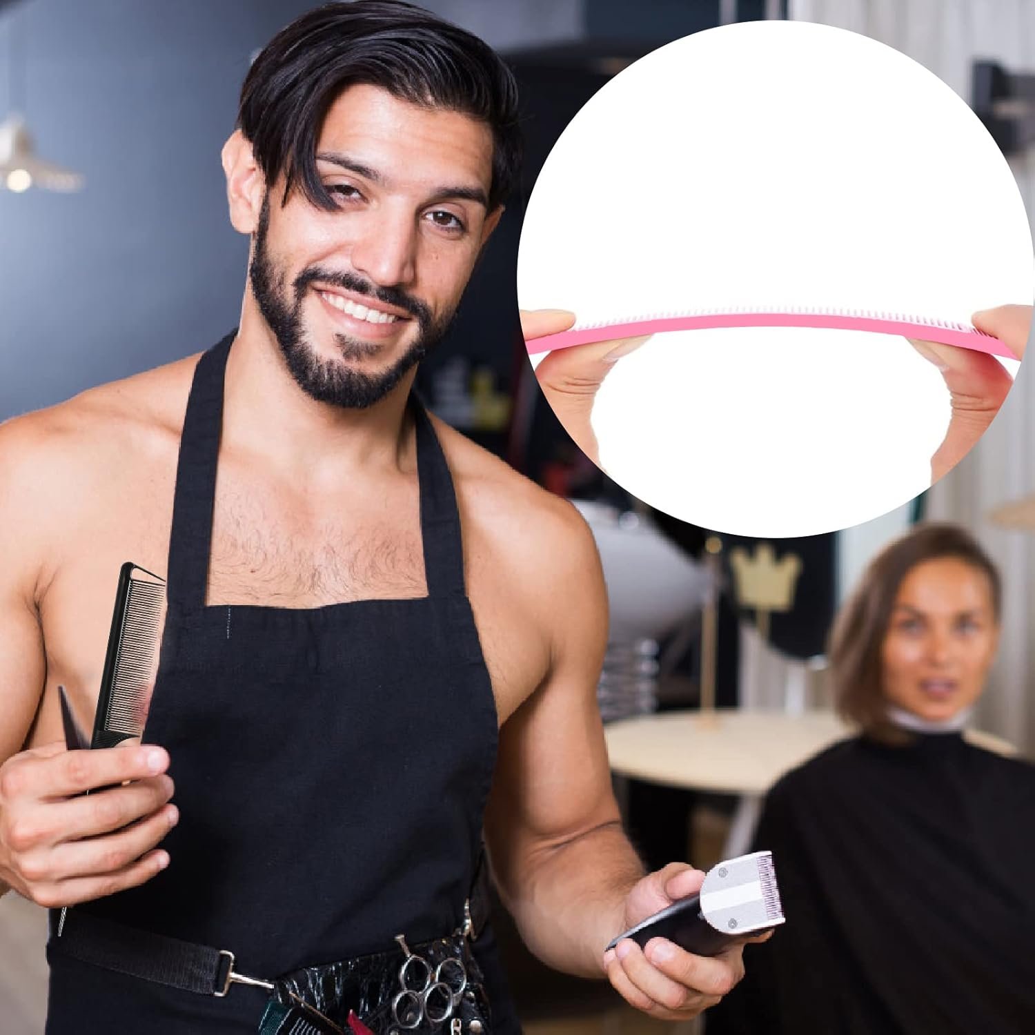 Rat Tail Combs Set - 3 Pack Long Steel Pin Combs for Hair Stylists, Parting and Teasing, Great for All Hair Types (Pink) - Image 7