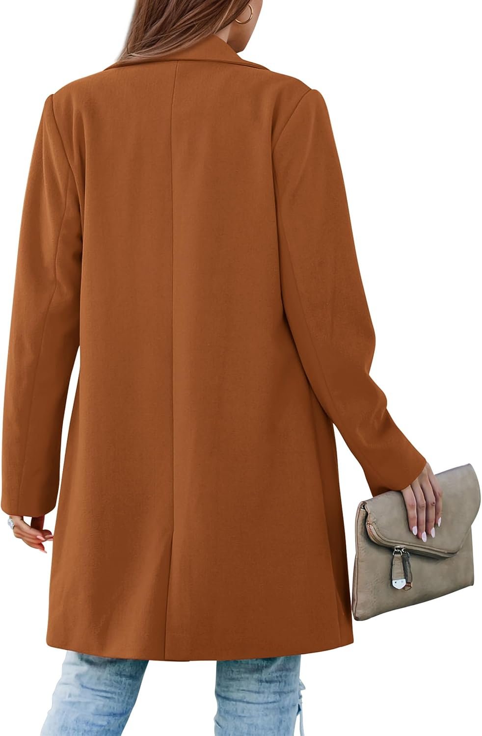 PRETTYGARDEN Women's 2024 Fall Long Blazer Jackets Long Sleeve Lapel Pockets Loose Fit Work Casual Blazers Outerwear - Image 3