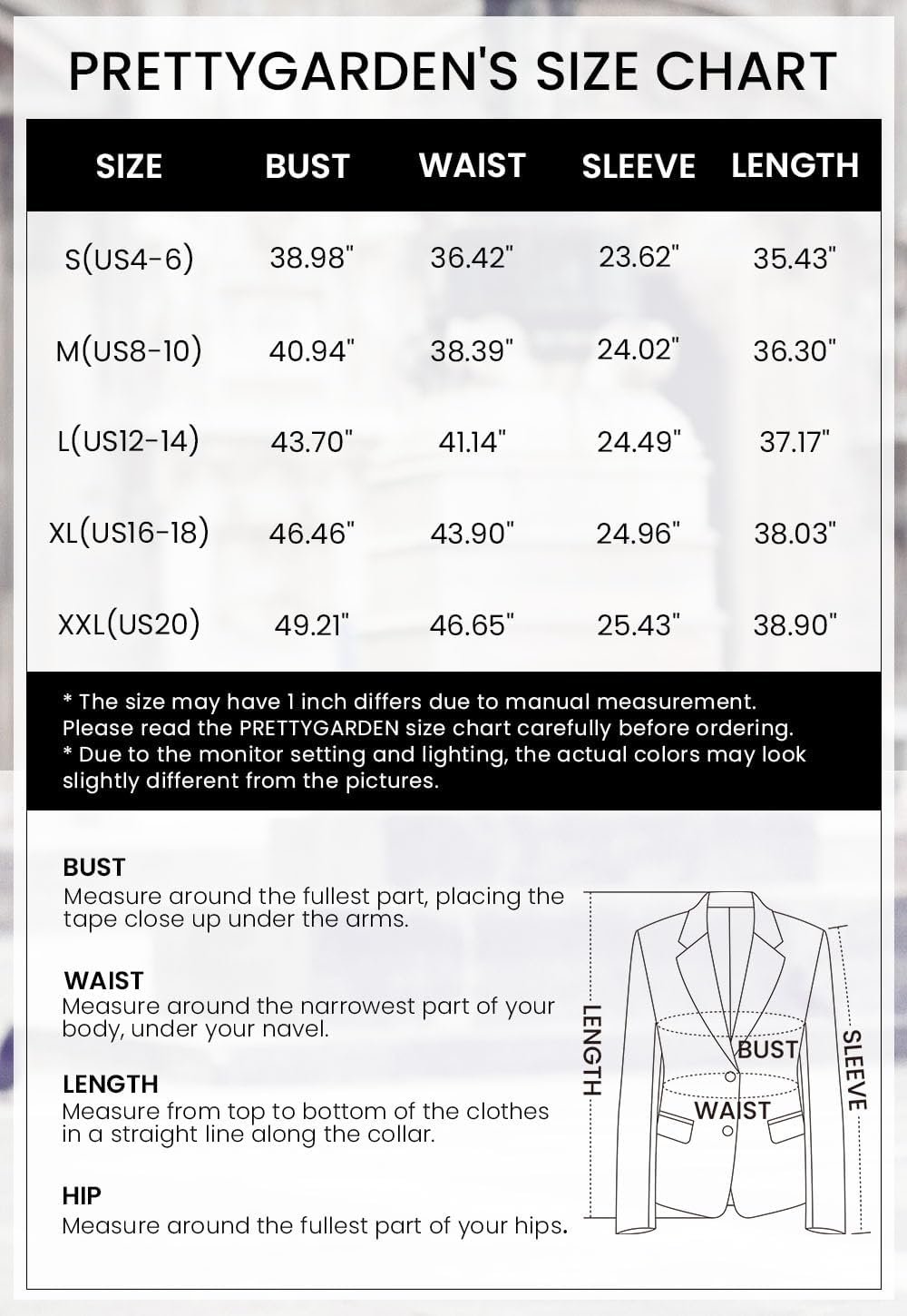 PRETTYGARDEN Women's 2024 Fall Long Blazer Jackets Long Sleeve Lapel Pockets Loose Fit Work Casual Blazers Outerwear - Image 7