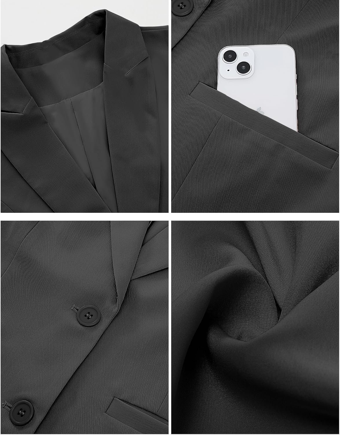 luvamia 2024 Blazers for Women Business Casual Long Blazer Jackets Dressy Work Professional Office Outfits Lapel Pockets - Image 6