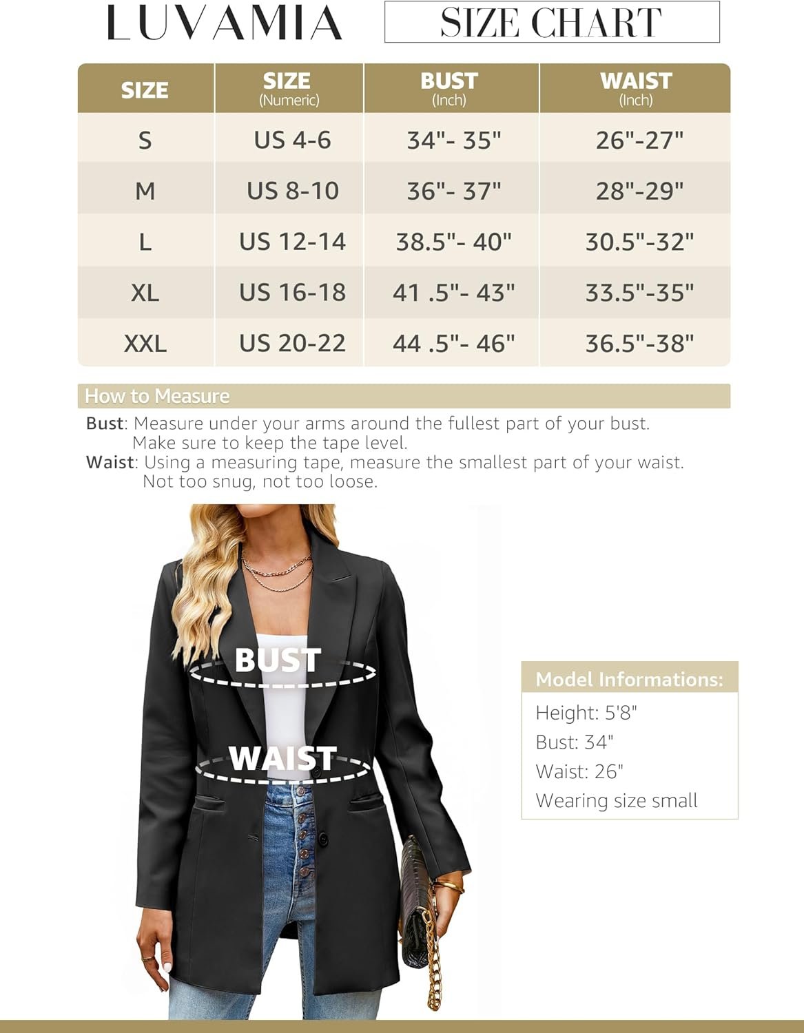 luvamia 2024 Blazers for Women Business Casual Long Blazer Jackets Dressy Work Professional Office Outfits Lapel Pockets - Image 7