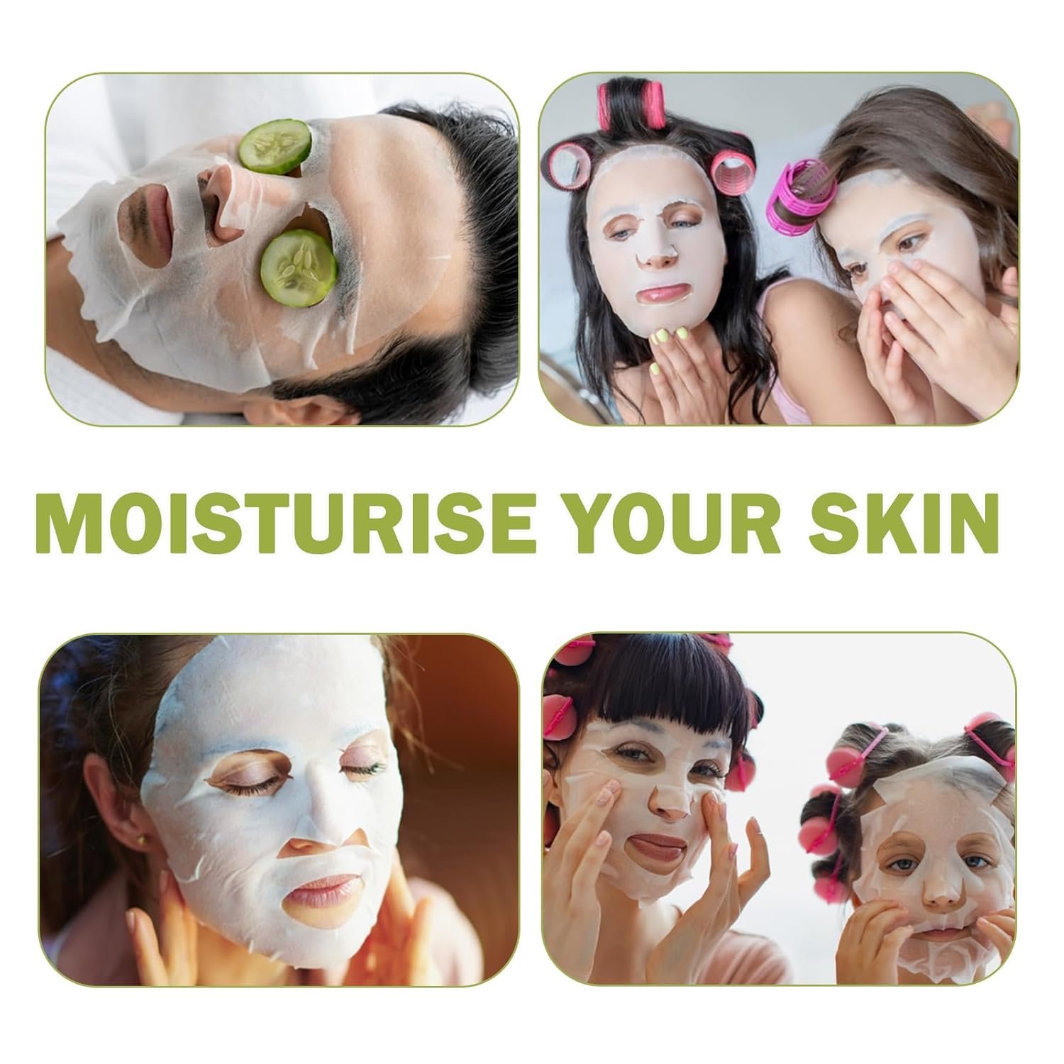 10 Pack Sheet Face Masks Skincare, Hydrating Face Masks, Bulk Facial Mask Set for Women Skin Care,Moisturize,Nourish for All Skin Types,Birthday Gifts for Women Men Girls - Image 4