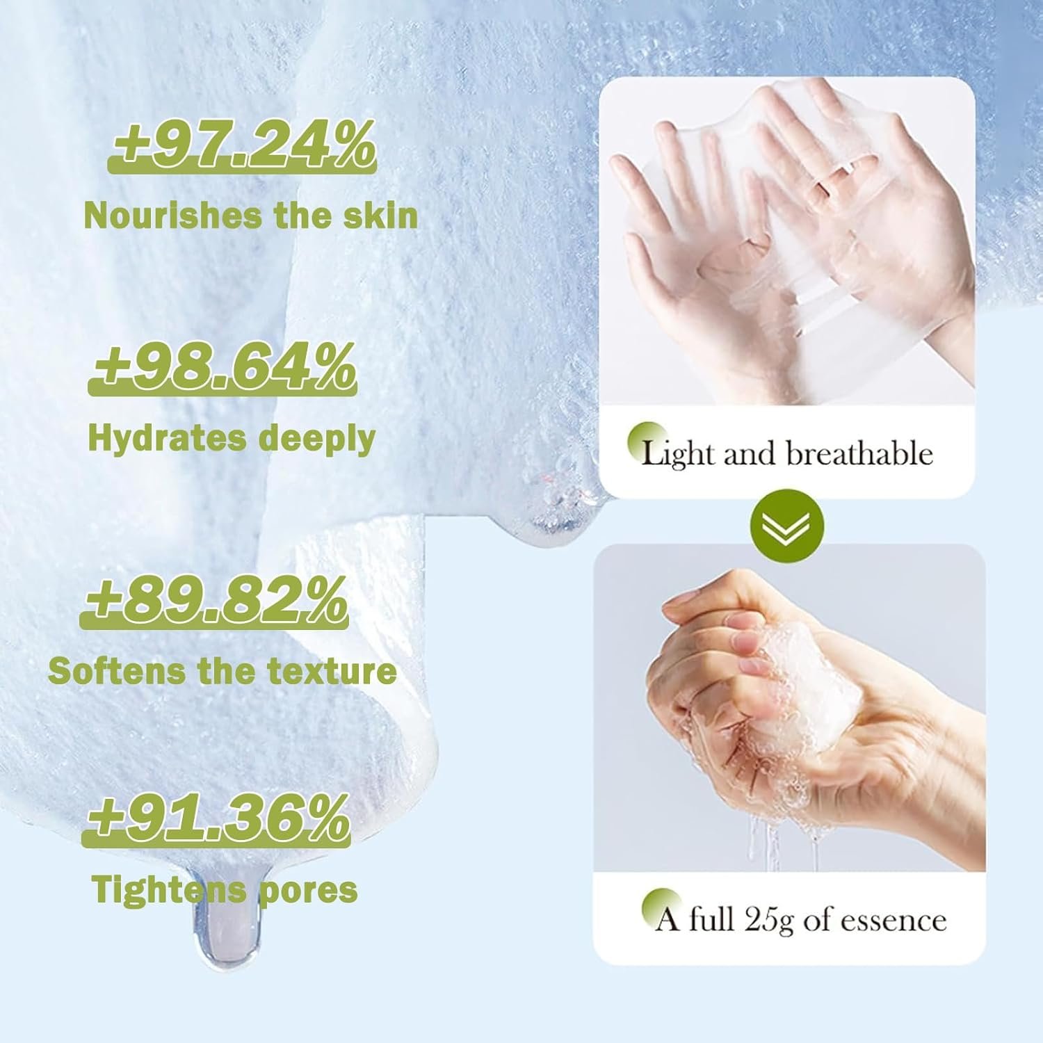 10 Pack Sheet Face Masks Skincare, Hydrating Face Masks, Bulk Facial Mask Set for Women Skin Care,Moisturize,Nourish for All Skin Types,Birthday Gifts for Women Men Girls - Image 6