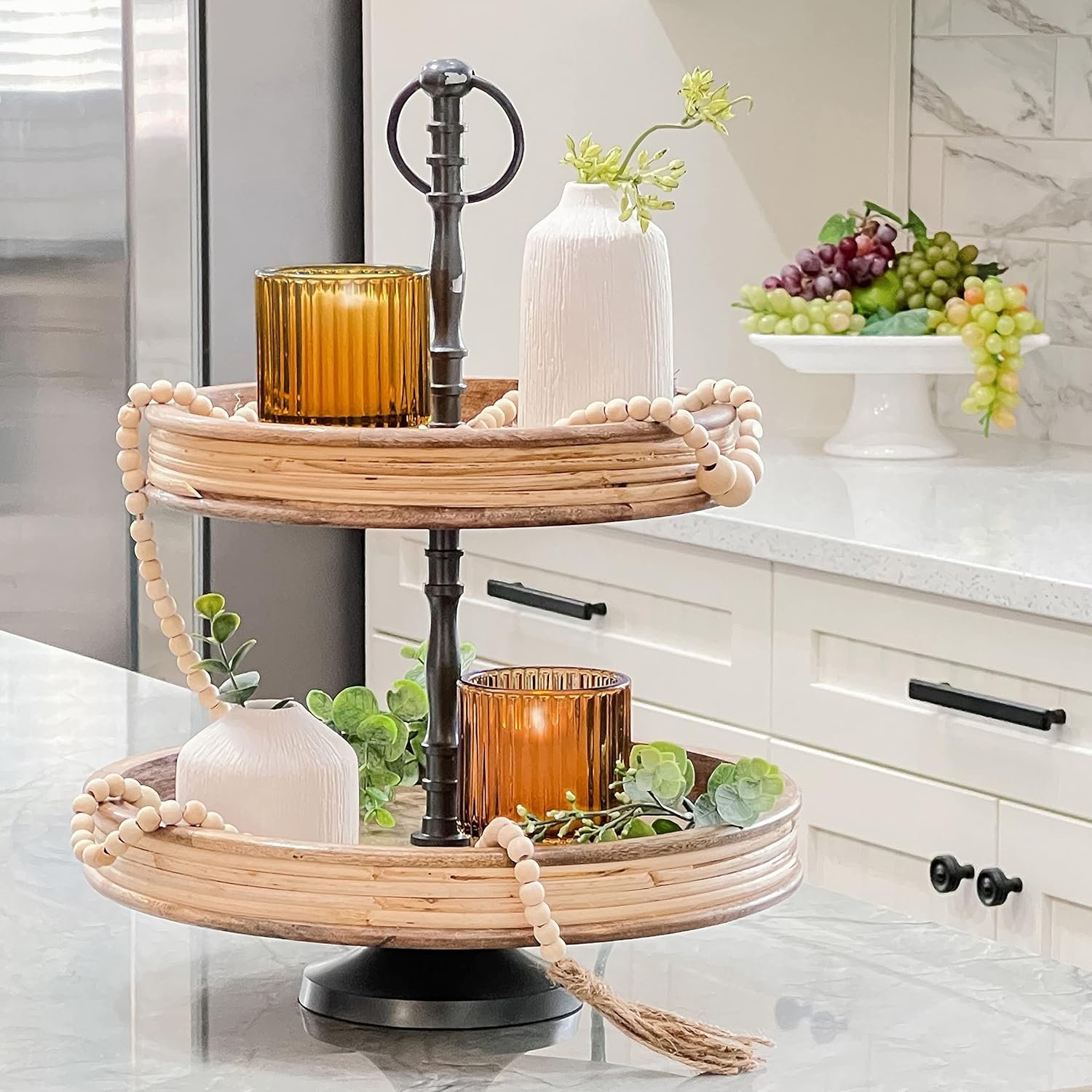 Kate Aspen Vintage Ribbed Amber Glass Tealight & Votive Candle Holders (Set of 6), Fall Decor, Boho Decor, Shelf Decoration (27206AB) - Image 8