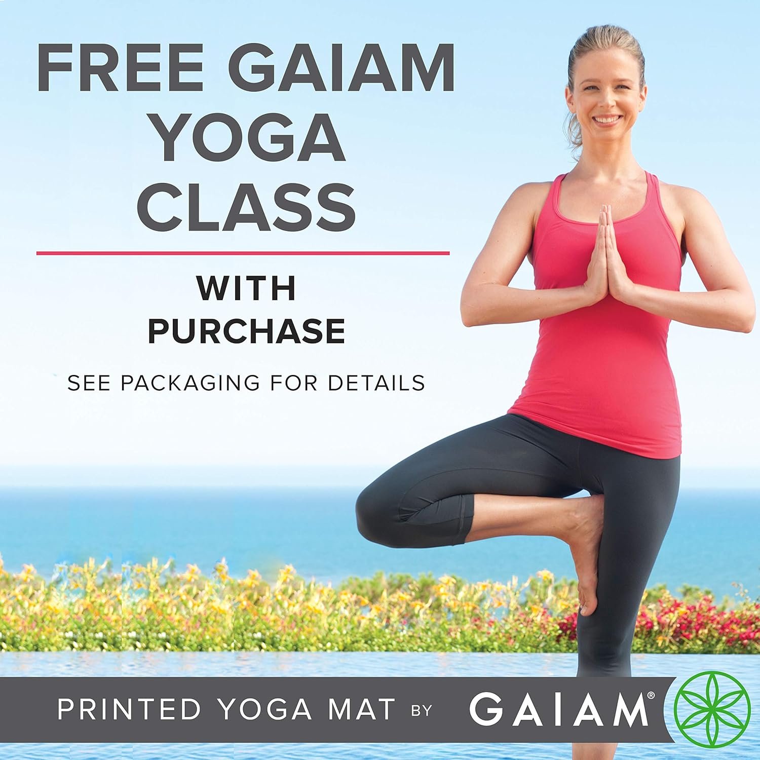 Gaiam Solid Color Yoga Mat, Non Slip Exercise & Fitness Mat for All Types of Yoga, Pilates & Floor Exercises - Image 5