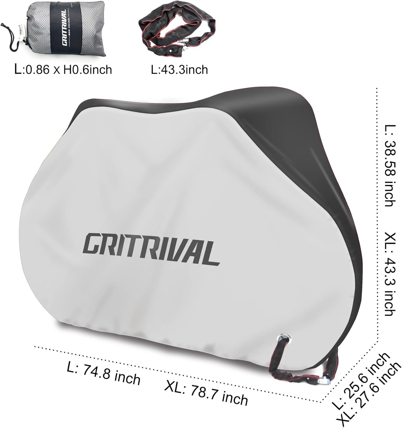 Bike Covers Outdoor Storage Waterproof It has Three Colors and Two Sizes The Bicycle Cover is Equipped with a Bike Rack Chain Lock - Image 3