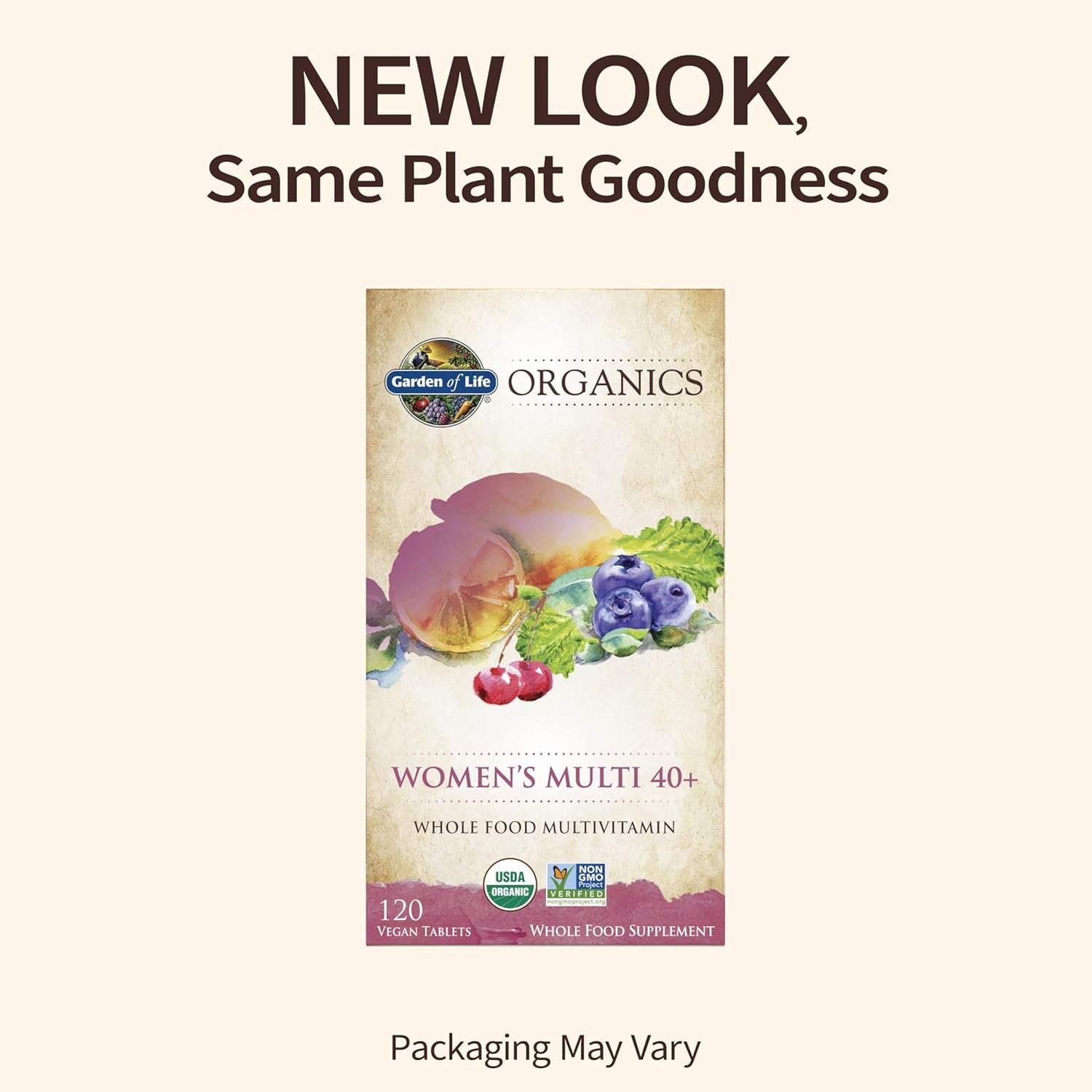 Garden of Life Organics Vitamins for Women 40 Plus - 120 Tablets, Womens Multi 40 Plus, Vegan Vitamins for Women Over 40, Hormone & Breast Health Support Blend, Whole Food Womens Multivitamin - Image 3