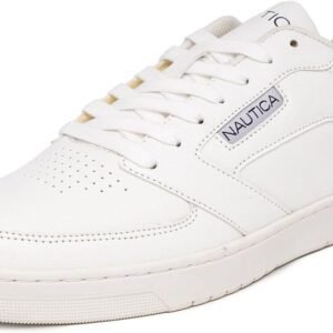 Nautica Men’s Low-Top Fashion Sneakers – Lace-Up Trainers for Stylish Basketball Style and Comfortable Walking Shoes – Backshore