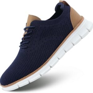 Mens Oxfords Lace-Up Lightweight Casual Walking Shoes Dress Shoes Fashion Sneakers Walking Shoes