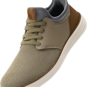 VILOCY Mens Slip On Casual Dress Shoes Hands Free Fashion Sneakers Mesh Tennis Walking Shoes Comfortable Work Shoes Breathable Lightweight Non Slip