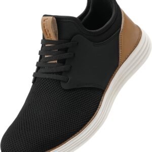 VILOCY Mens Slip On Casual Dress Shoes Hands Free Fashion Sneakers Mesh Tennis Walking Shoes Comfortable Work Shoes Breathable Lightweight Non Slip