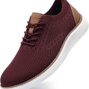 VILOCY Men’s Casual Dress Sneakers Oxfords Business Mesh Breathable Walking Shoes Tennis Comfortable