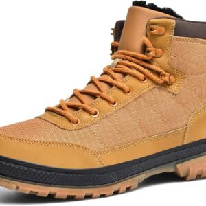 Wondamo Men’s Snow Boots Lightweight Waterproof Winter Boots Fur Lined Anti-slip Cold Weather Shoes