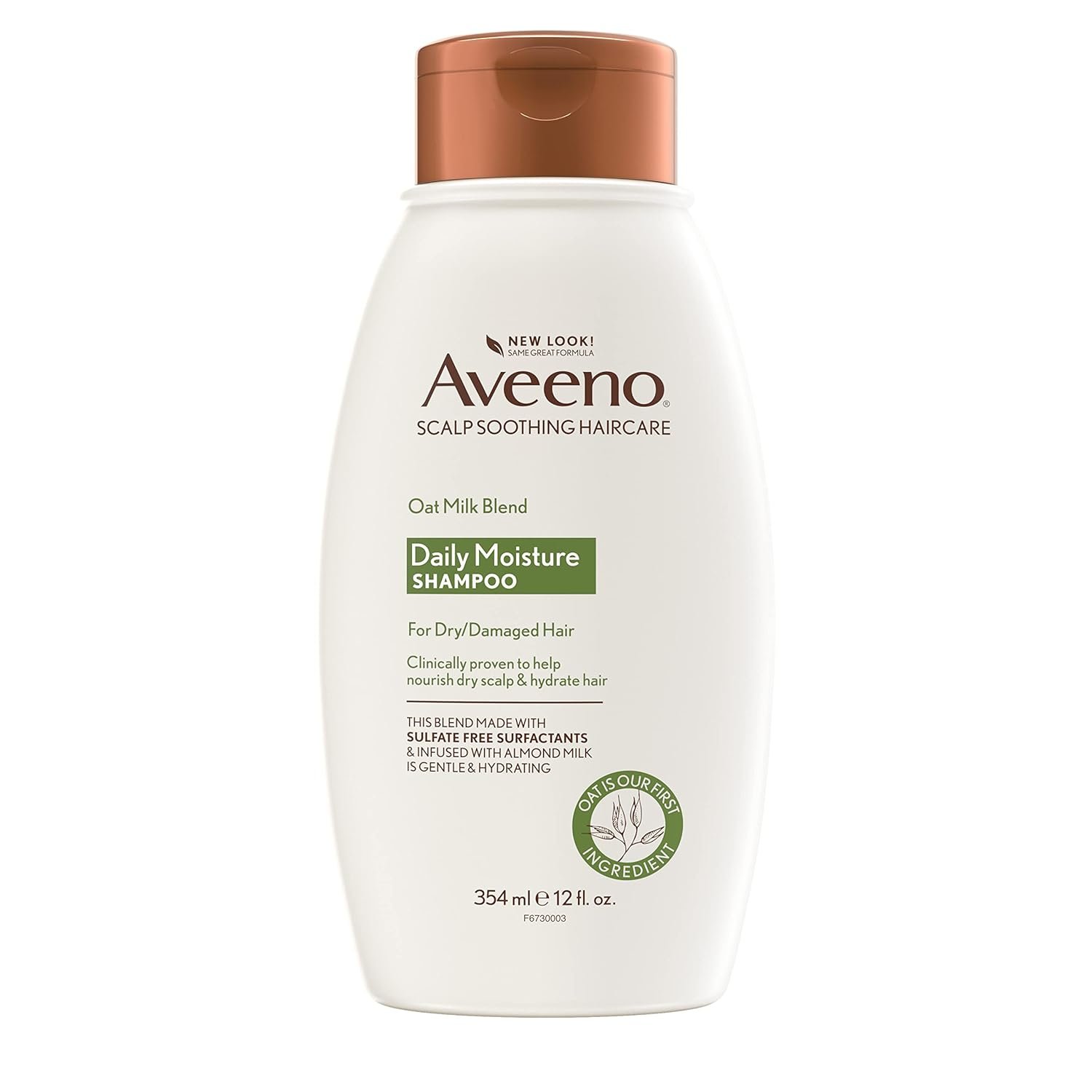 Aveeno Farm-Fresh Oat Milk Sulfate-Free Shampoo with Colloidal Oatmeal & Almond Milk, Moisturizing Shampoo for All Hair Types, Safe for Color-Treated Hair, Paraben & Dye-Free, 12 Fl Oz - Image 2