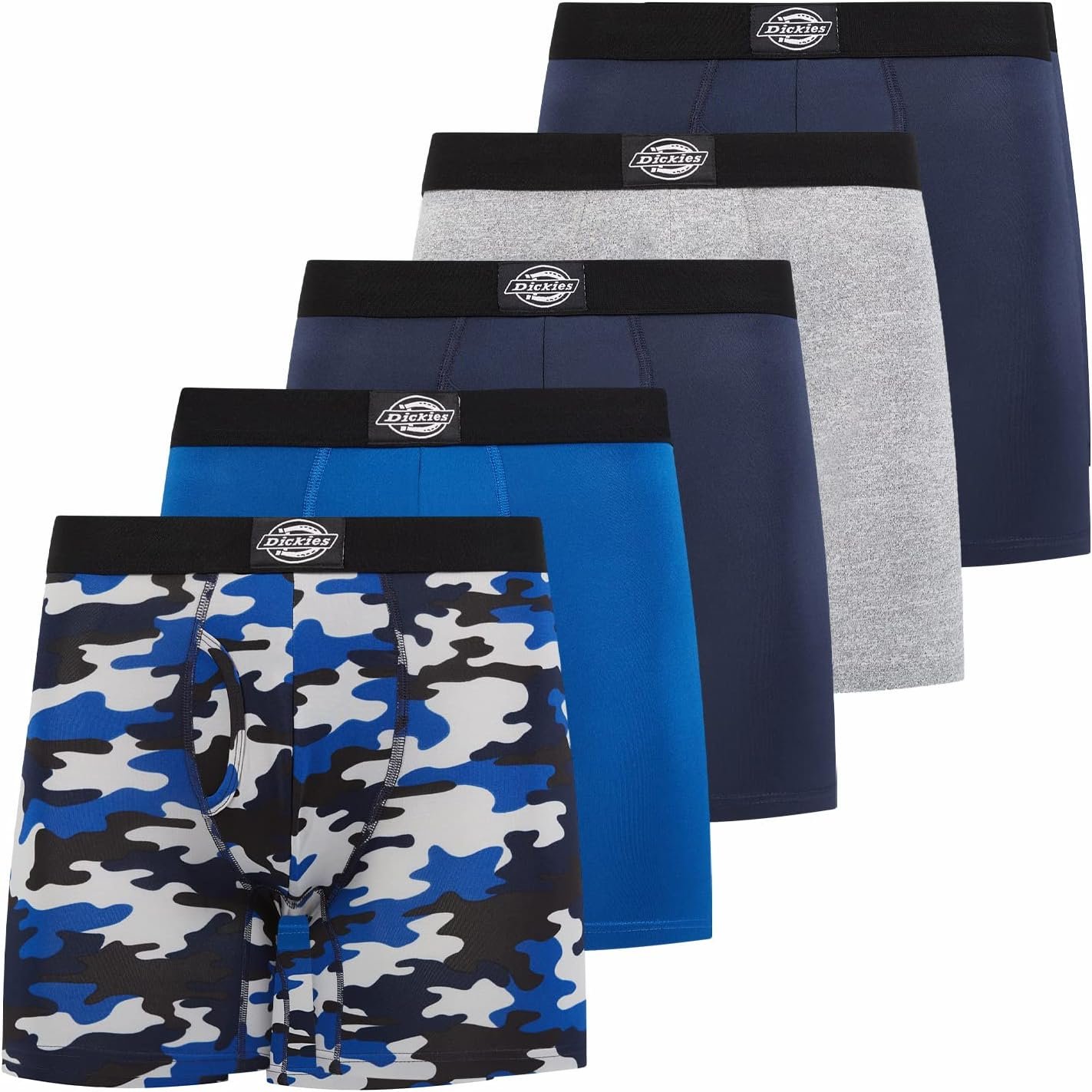 Dickies 5 Pack Mens Boxer Briefs With Pouch, Moisture Wicking Performance Underwear For Men - Image 2