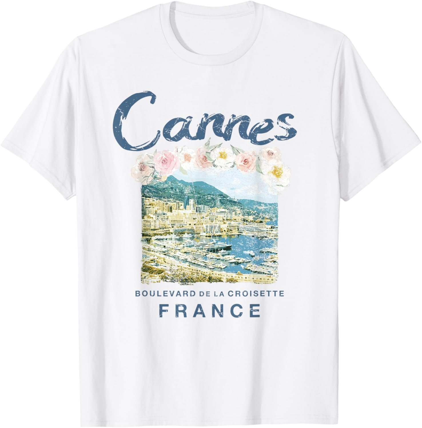 FRANCE Cannes French Riviera Vintage Travel T Shirt T-Shirt - Image 2