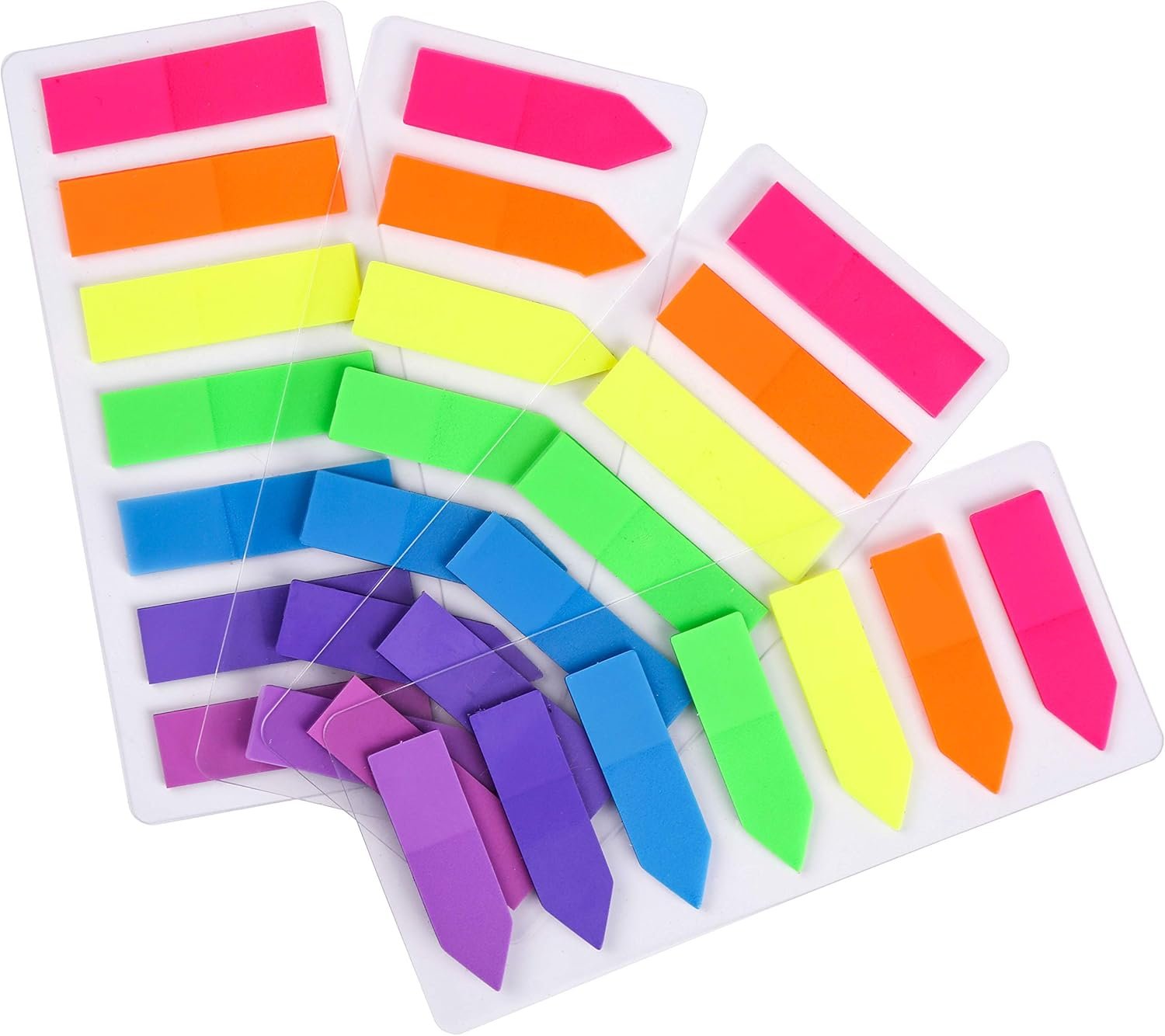 Lysas 4 Sets Neon Page Markers Colored Index Tabs, Fluorescent Sticky Note for Page Marker, 560pcs - Image 2