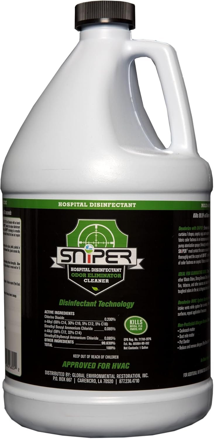 SNiPER Hospital Disinfectant, Odor Eliminator & All-Purpose Cleaner, 1 Gallon - Image 2