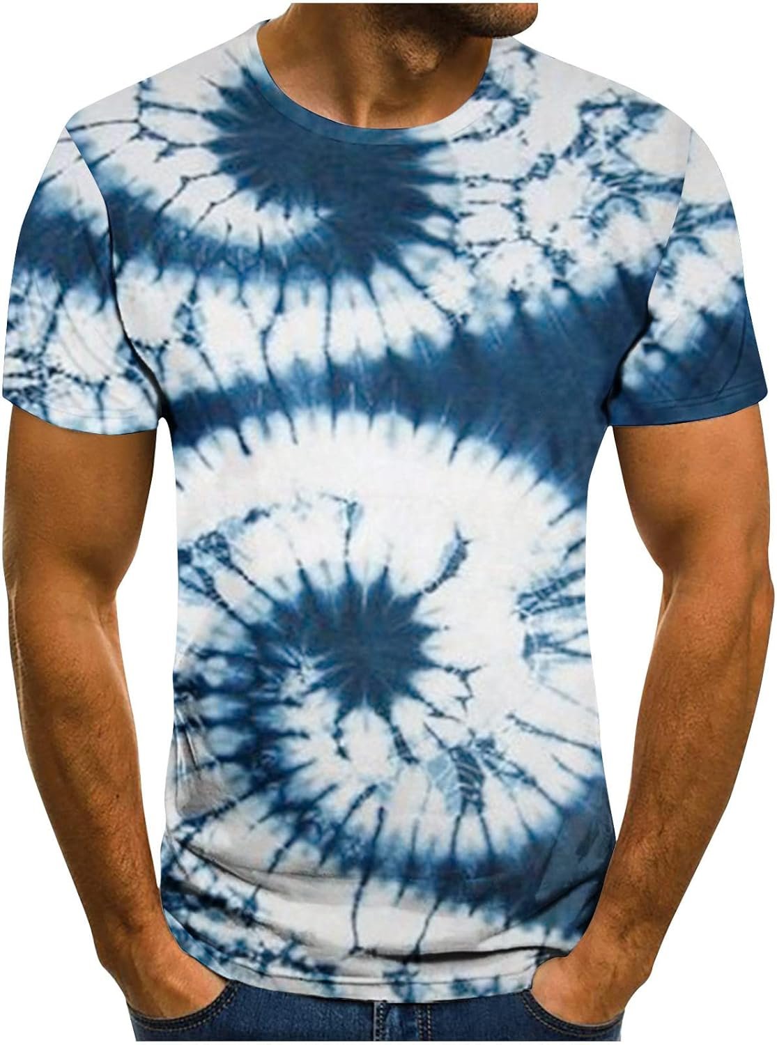 Vintage Tees for Men 2023 Casual Short Sleeve Crew Neck 3D Print Graphic Tees Stylish Fitness Sport Shirts Work - Image 2