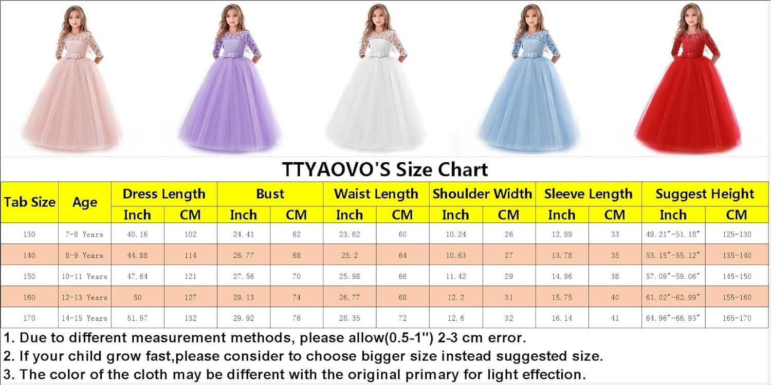 TTYAOVO Girls Embroidery Prom Gowns Luxury Wedding Birthday Party Princess Long Dress - Image 8