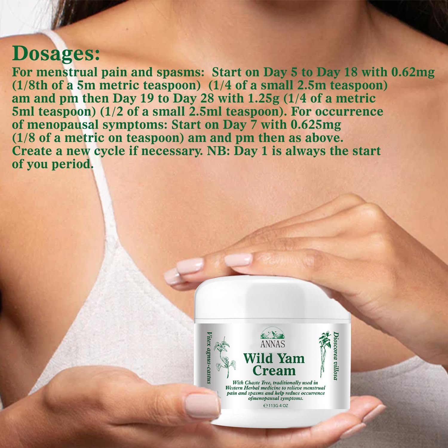Wild Yam Cream, ANNAS Wild Yam Cream Organic for Hormone Balance, ANNAS Women's Organic Wild Yam Root Cream Promoting Perimenopause & Menopause Support for All Skin Types - Image 4