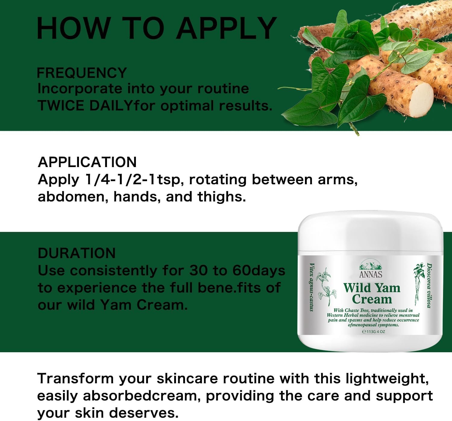 Wild Yam Cream, ANNAS Wild Yam Cream Organic for Hormone Balance, ANNAS Women's Organic Wild Yam Root Cream Promoting Perimenopause & Menopause Support for All Skin Types - Image 5