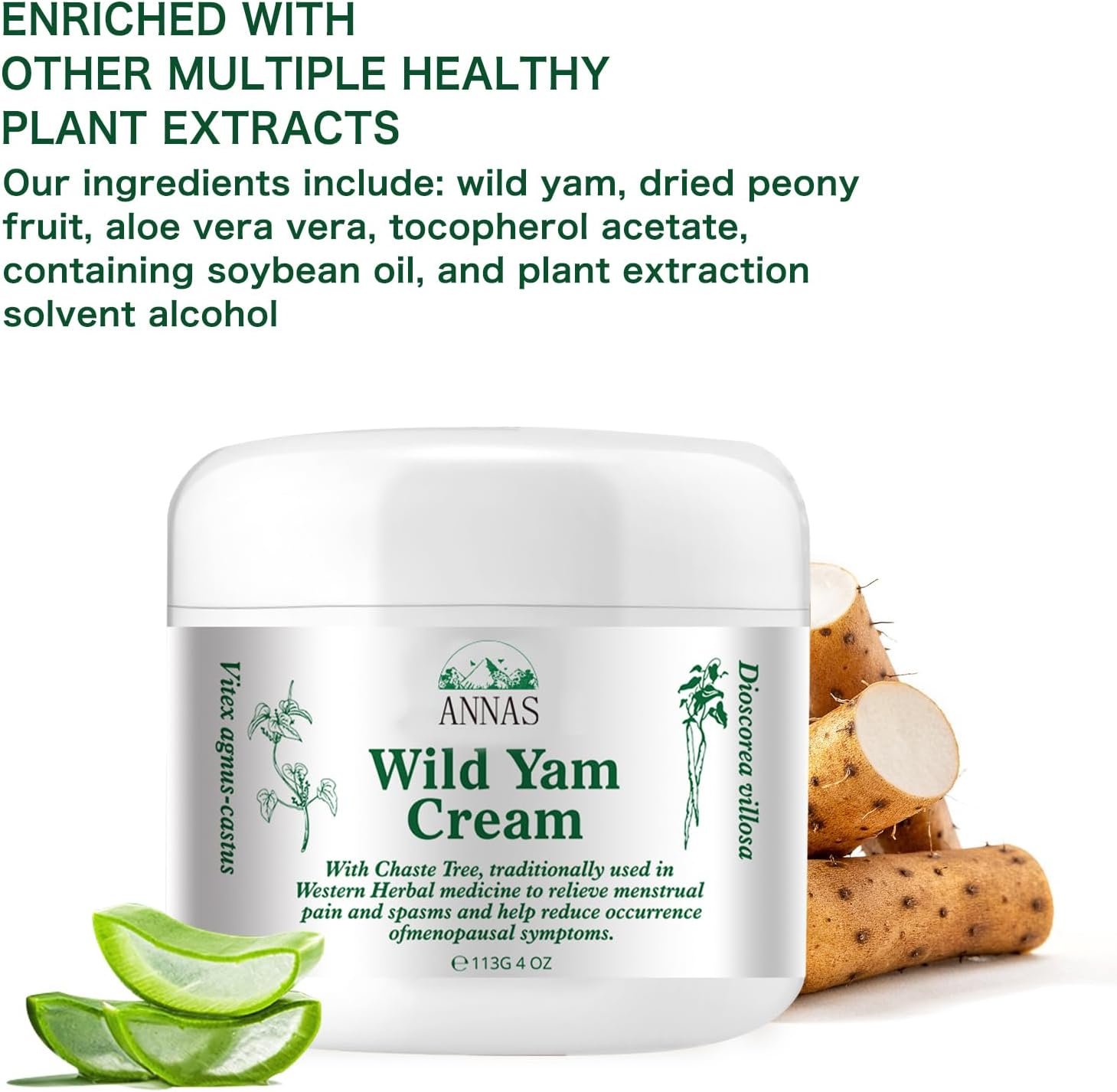 Wild Yam Cream, ANNAS Wild Yam Cream Organic for Hormone Balance, ANNAS Women's Organic Wild Yam Root Cream Promoting Perimenopause & Menopause Support for All Skin Types - Image 7
