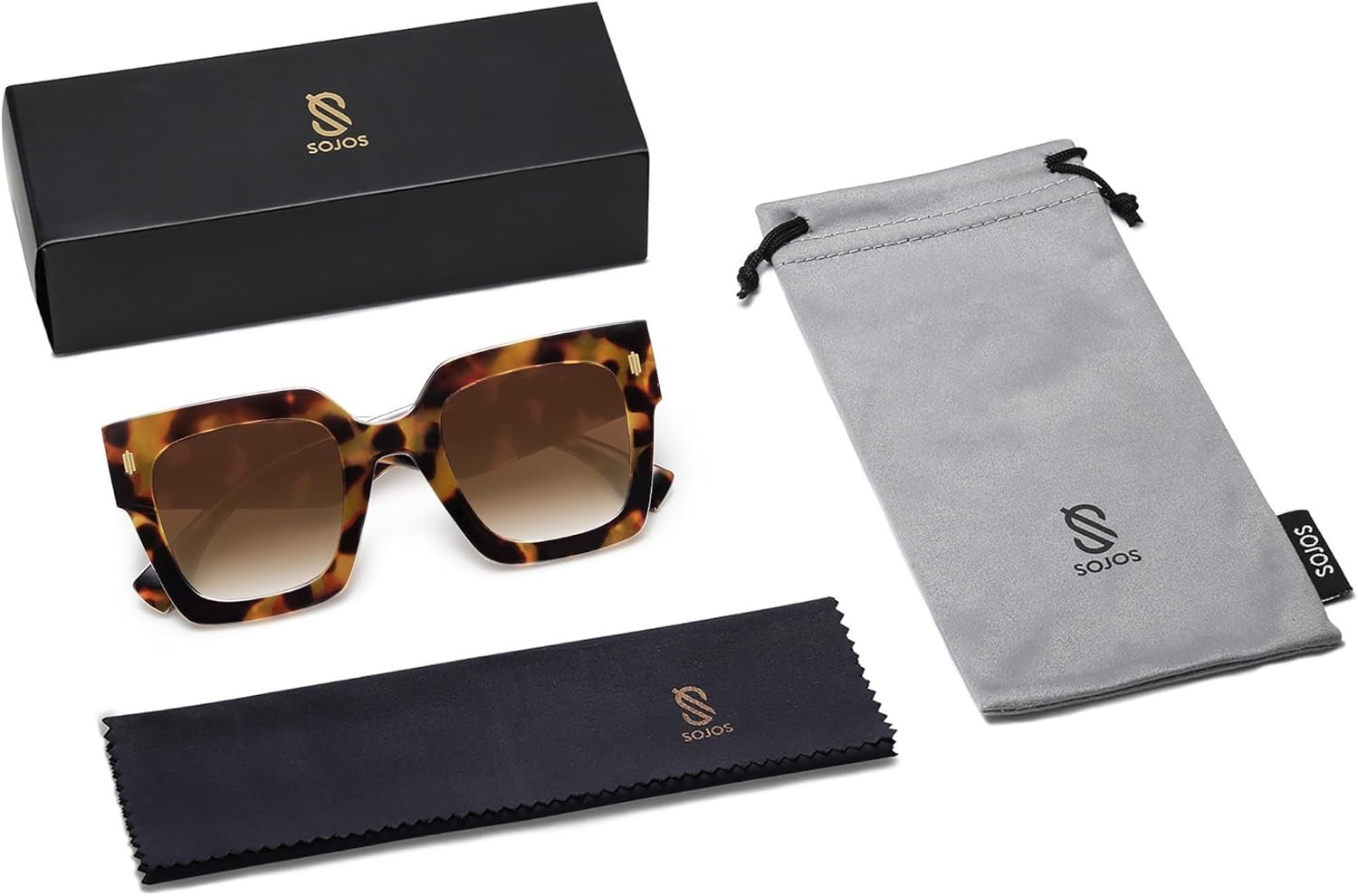 SOJOS Vintage Oversized Square Sunglasses for Women,Retro Womens Luxury Big Large Sun Glasses UV400 SJ2194 - Image 7