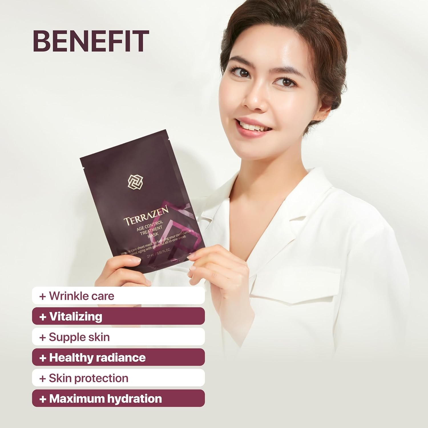 Korean Face Sheet Mask Skincare - Anti-Aging & Wrinkle Hydrating Sheets for Men & Women | Facial Mask for All Skin Types | 10 Sheet Pack (Anti-Aging Formula) - Image 3