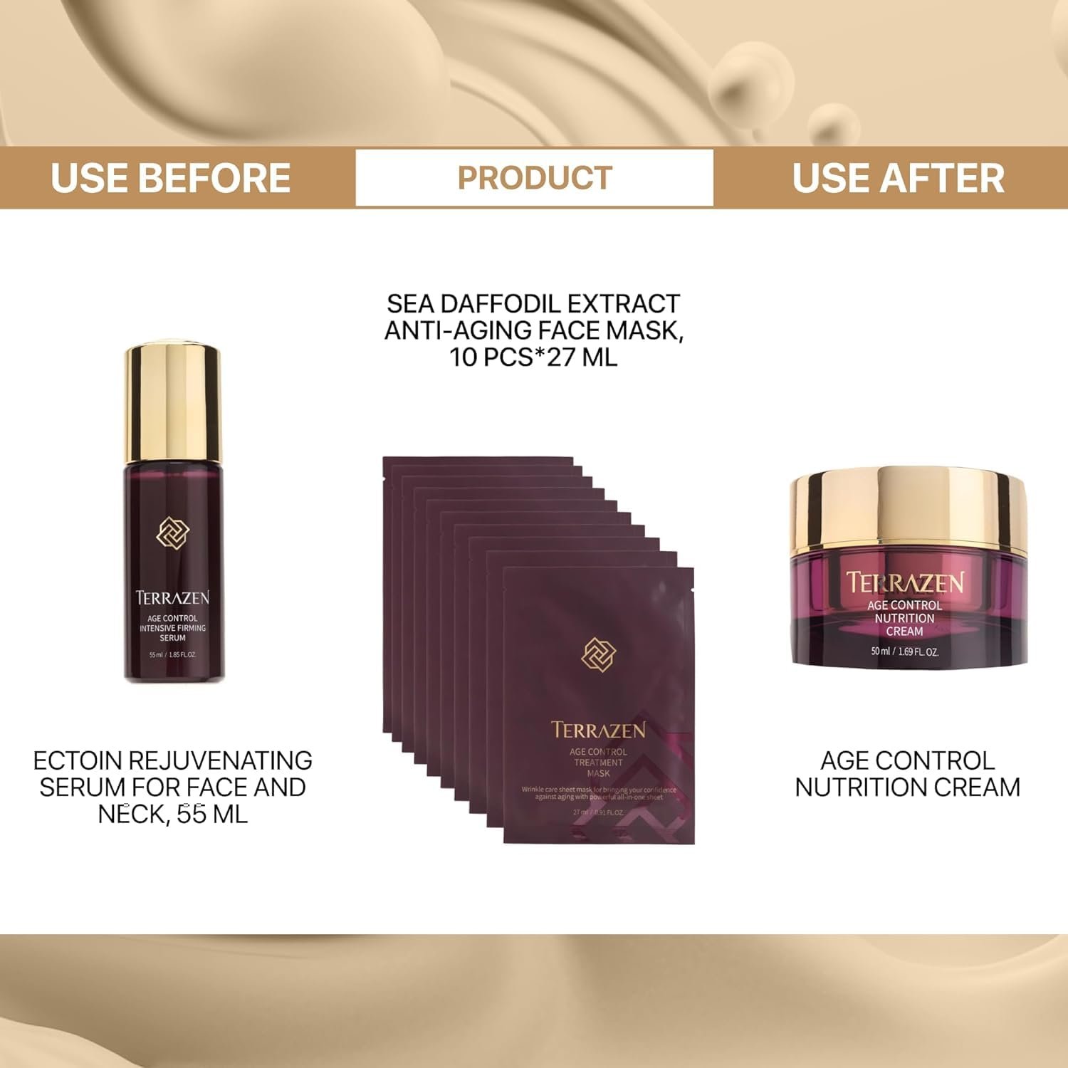 Korean Face Sheet Mask Skincare - Anti-Aging & Wrinkle Hydrating Sheets for Men & Women | Facial Mask for All Skin Types | 10 Sheet Pack (Anti-Aging Formula) - Image 6