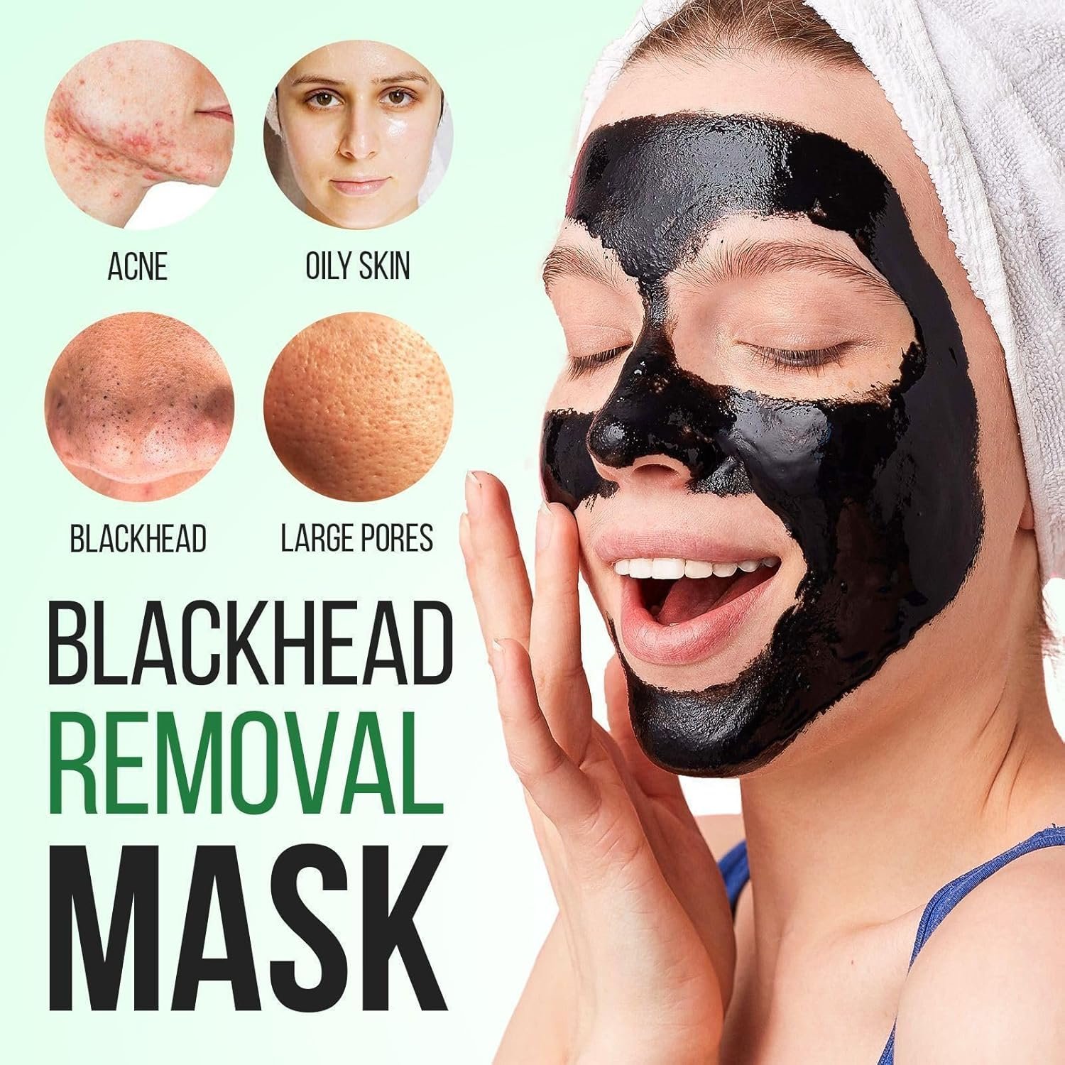 Blackhead Remover Mask, Charcoal Peel Off Facial Mask, Deep Cleansing for Face Skin Care, Nose Back Blackhead Pores Acne, Nose Blackhead Remover Mask, Pore Remover for All Skin Types - Image 3