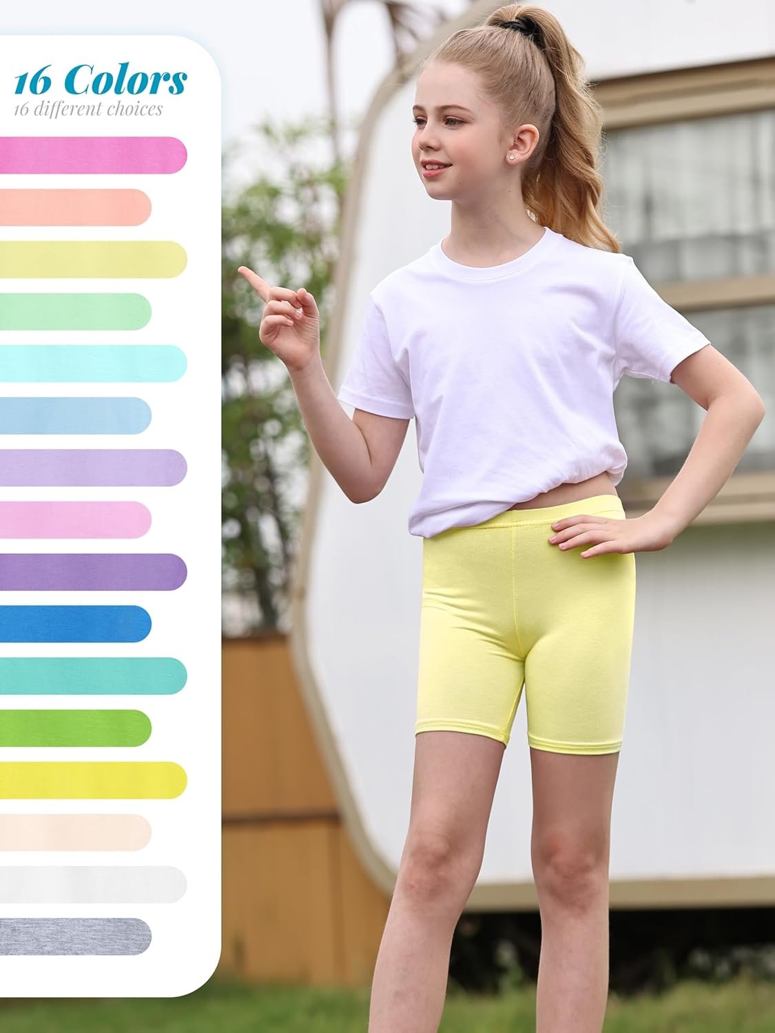 16 Pack Girls Dance Shorts Bike Shorts Toddler Biker Under Shorts Cartwheel Kids Shorts Multi-Color Girls Clothes - Image 5