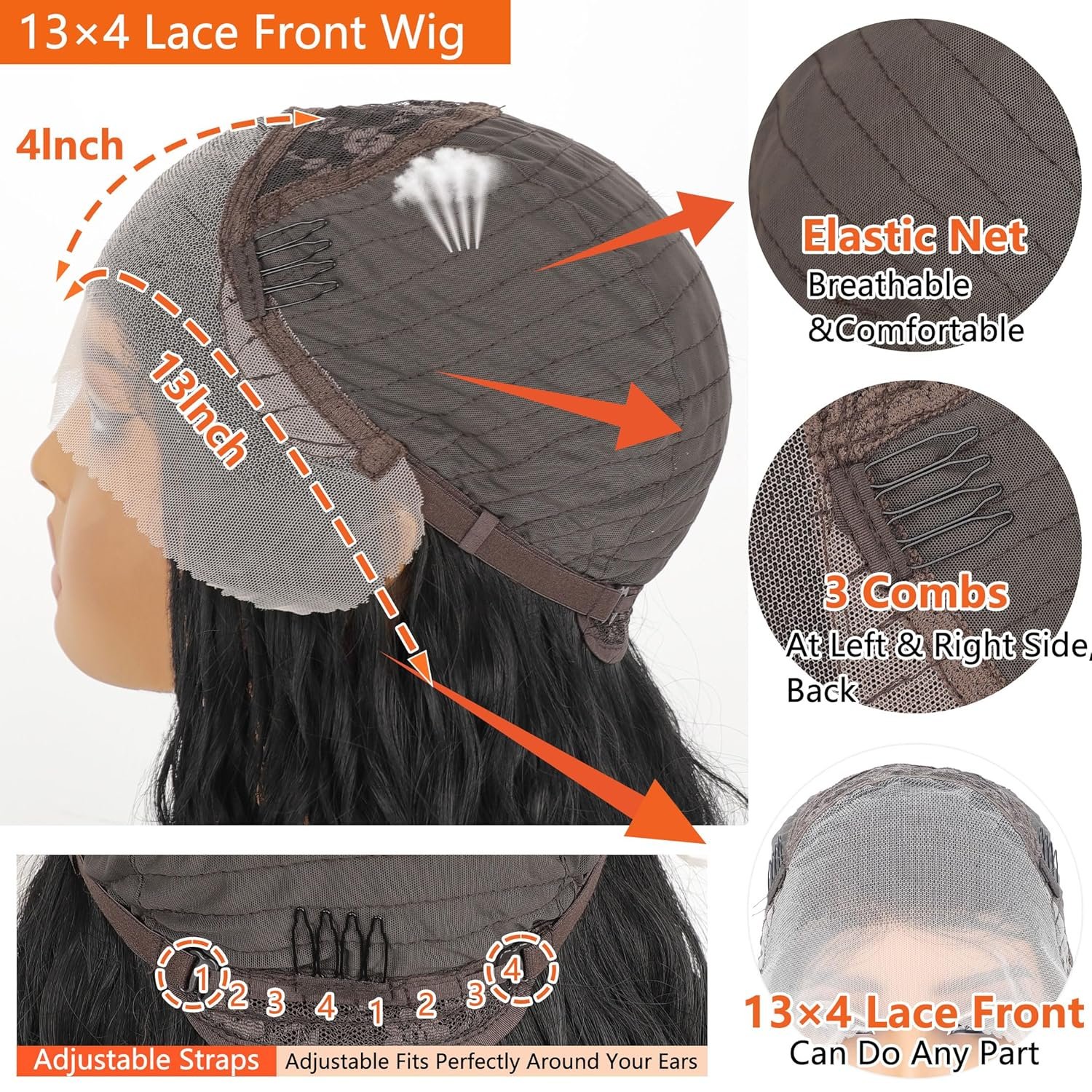 AISI HAIR 13x4 Black Curly Lace Front Wig for Black Women 30 Inch Long Black Wig HD Transparent Lace Frontal Wigs with Baby Hair - Image 5