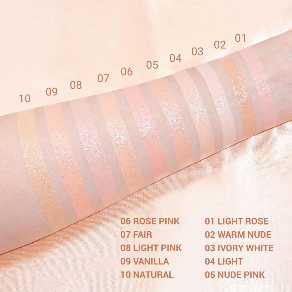 Kaely under Eye Brightener, Conceal Brighten Dark Circles, Color Correcting Pot Concealer for Dark Circles, corrector de ojeras, Waterproof, Vegan Makeup & Cruelty-Free, 08 Light Pink Shimmer - Image 7
