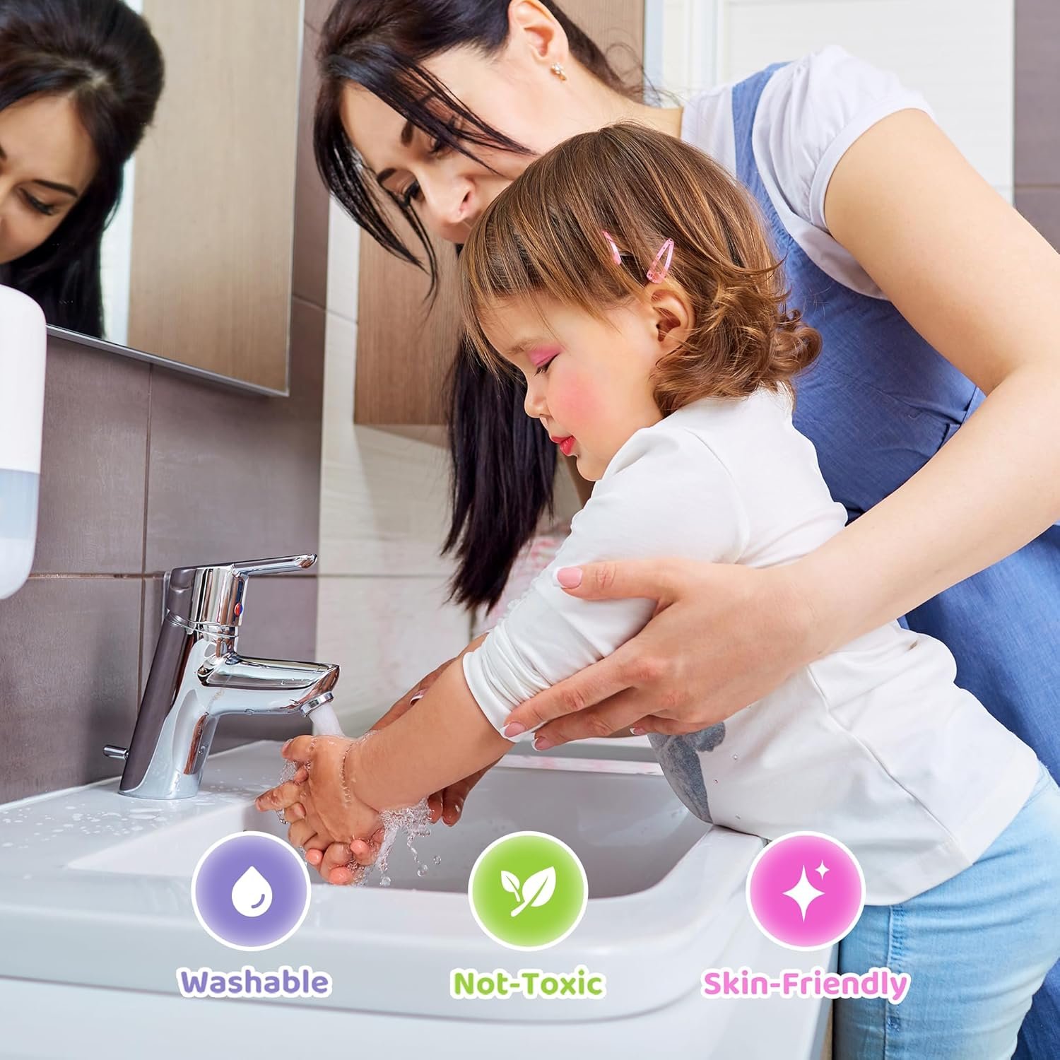 PERRYHOME Kids Makeup Set for Girl 63 Pcs Unicorn Toys for Girls, Real Washable Non-Toxic Cosmetic Toddler Make Up Kit, Unicorn Toys Princess Dress up Christmas & Birthday Girl Gifts for 3-12(Purple) - Image 5