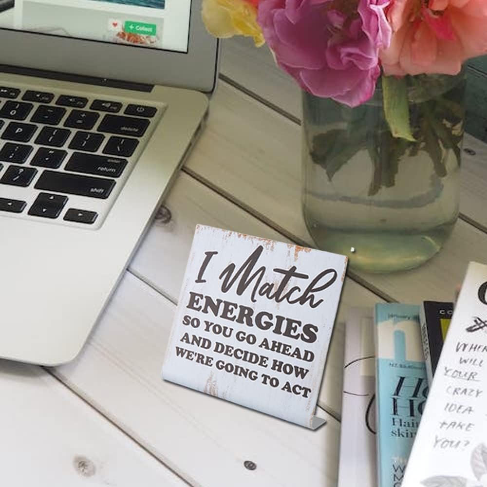 Funny Desk Signs for Women Office, Funny Office Decor for Women Desk, Office Shelf Table Desk Decor for Cowoker Friends Sister Women Gift, Coworker Gifts for Women Office dksg3 - Image 3