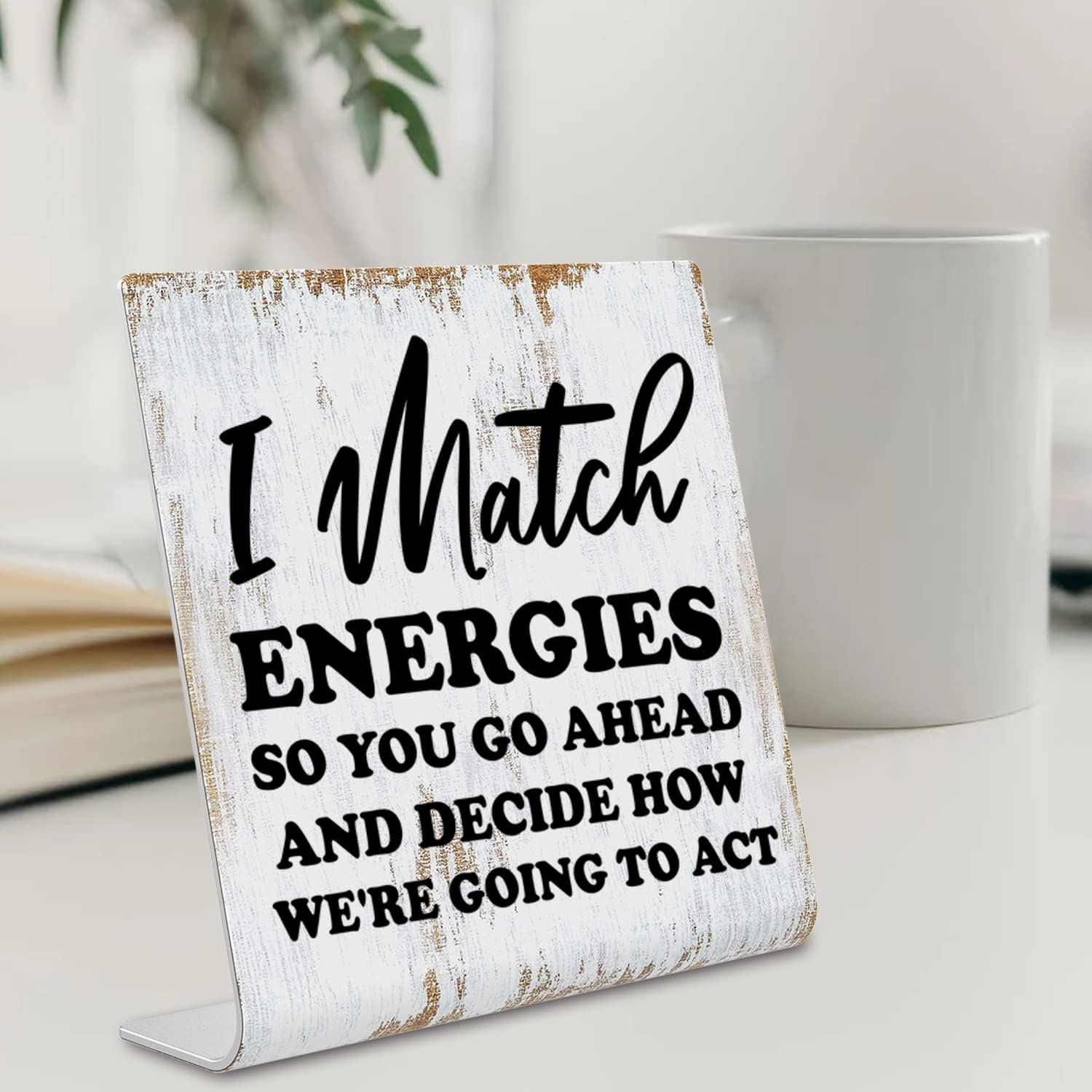 Funny Desk Signs for Women Office, Funny Office Decor for Women Desk, Office Shelf Table Desk Decor for Cowoker Friends Sister Women Gift, Coworker Gifts for Women Office dksg3 - Image 4