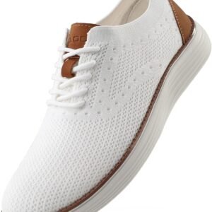 VILOCY Men’s Casual Dress Sneakers Oxfords Business Mesh Breathable Walking Shoes Tennis Comfortable