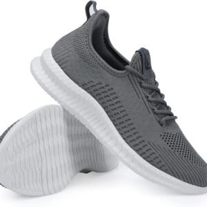 LCGJR Men’s Running Shoes Ultra Lightweight Breathable Comfortable Walking Shoes Casual Fashion Sneakers Mesh Workout Shoes