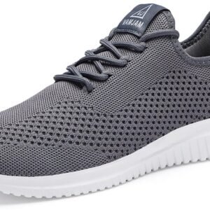 VAMJAM Men’s Running Shoes Ultra Lightweight Breathable Walking Shoes Non Slip Athletic Fashion Sneakers Mesh Workout Casual Sports Shoes